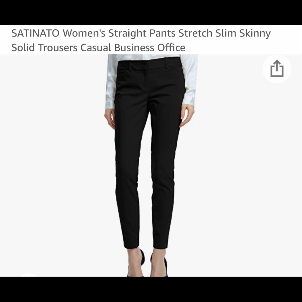 NEW Satinato Women’s regular size4 black trousers